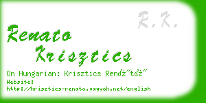 renato krisztics business card